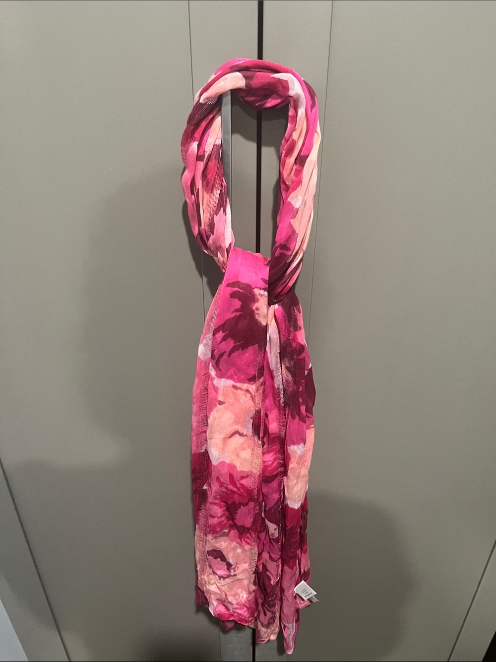 Women’s Floral Pink Scarf - Lightweight Fashion Accessory